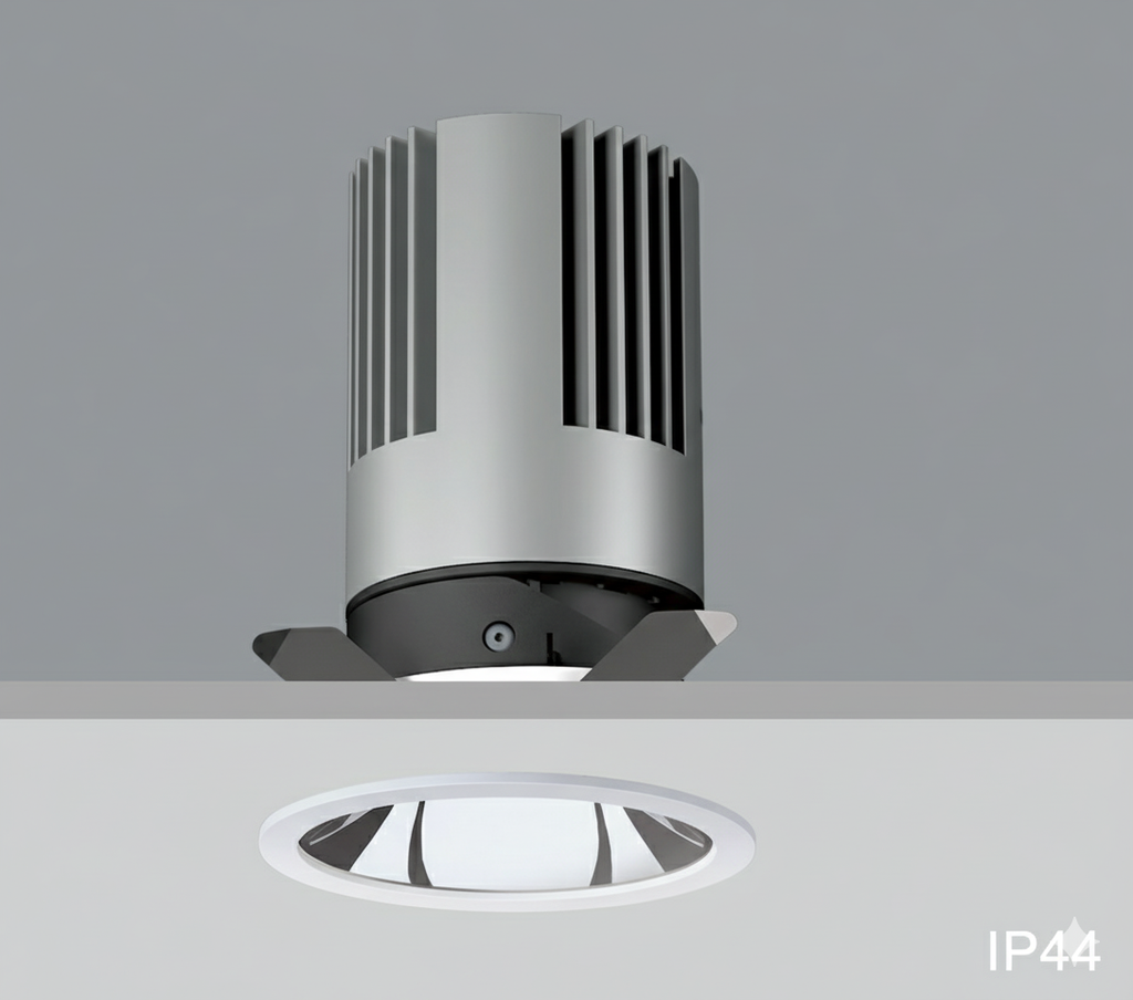 [A1071C] CEVA, IP44, Round(Trim), Ceiling recessed, Dia. 81xH120mm, Cut hole: Dia.75mm, 23W