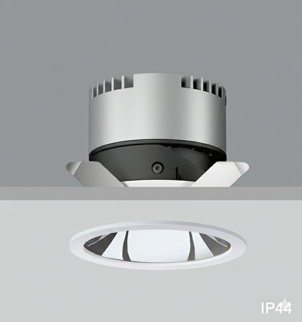 [A1071] CEVA, IP44, Round(Trim), Ceiling recessed, Dia. 81xH70mm, Cut hole: Dia.75mm, 8W