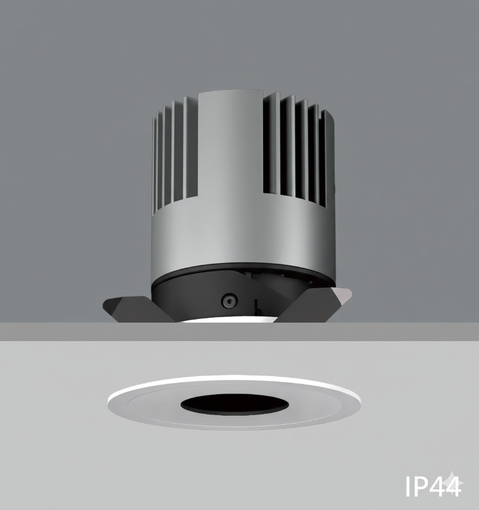 [A1072B1] CEVA, IP44, Round(Trim), Ceiling recessed, Dia. 81xH100mm, Cut hole: Dia.75mm, 18W