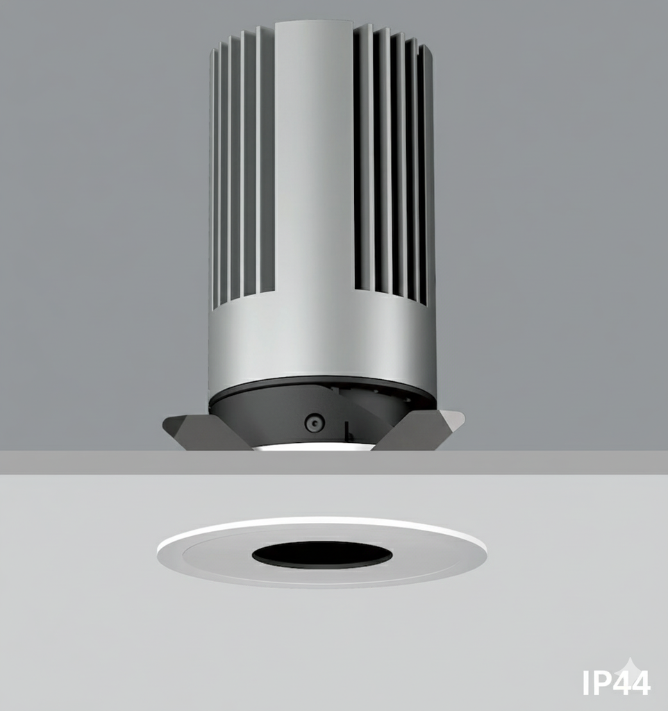 [A1072D] CEVA, IP44, Round(Trim), Ceiling recessed, Dia. 81xH140mm, Cut hole: Dia.75mm, 28W