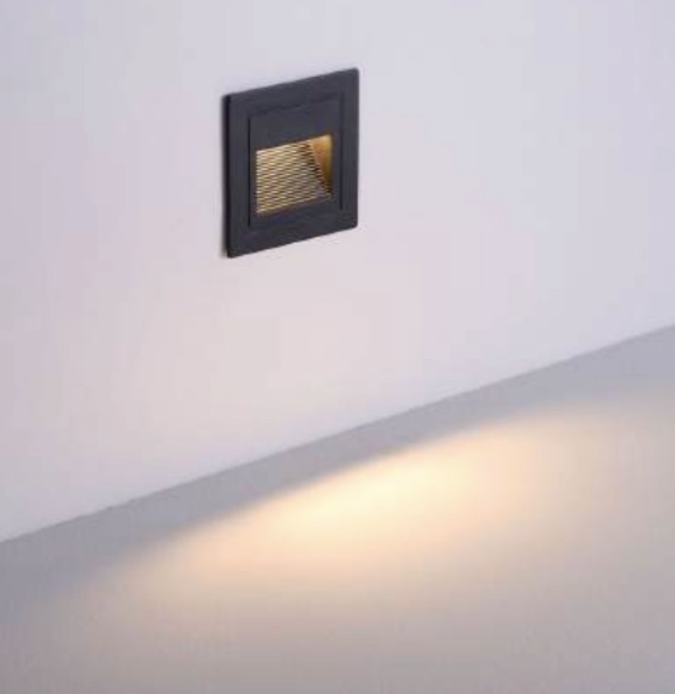 [OC1054] CEVA, IP65, Square shape, Wall recessed, W84xH84xD48mm, Cut hole: By requestmm, 3W