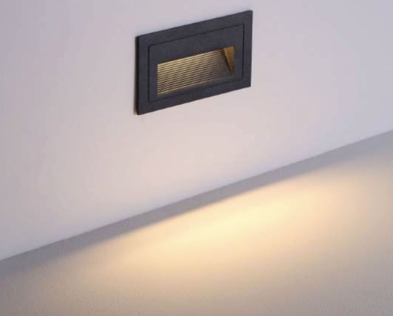 [OC1056B] CEVA, IP65, Square shape, Wall recessed, W147xH86xD54mm, Cut hole:  130x80×55mm, 6W