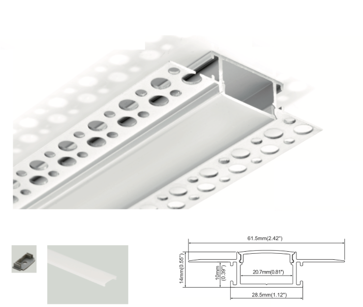 [SPA62/14AAAAOBA] CEVA, IP20, Fixed, 62x14, Recessed mount