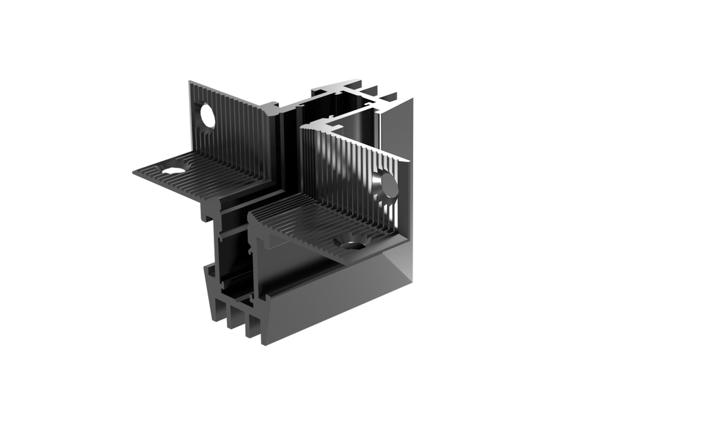 [TR-AT1P2GA] CEVA, IP20, Recessed track rail (Front access), 48VDC 4 wires magnetic (316-7), Vertical 90D connector