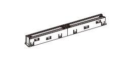 [TR-AT8L2DA] CEVA, IP20, All track rail, 48VDC 4 wires magnetic (H), Middle conductive connector (Standard wire)