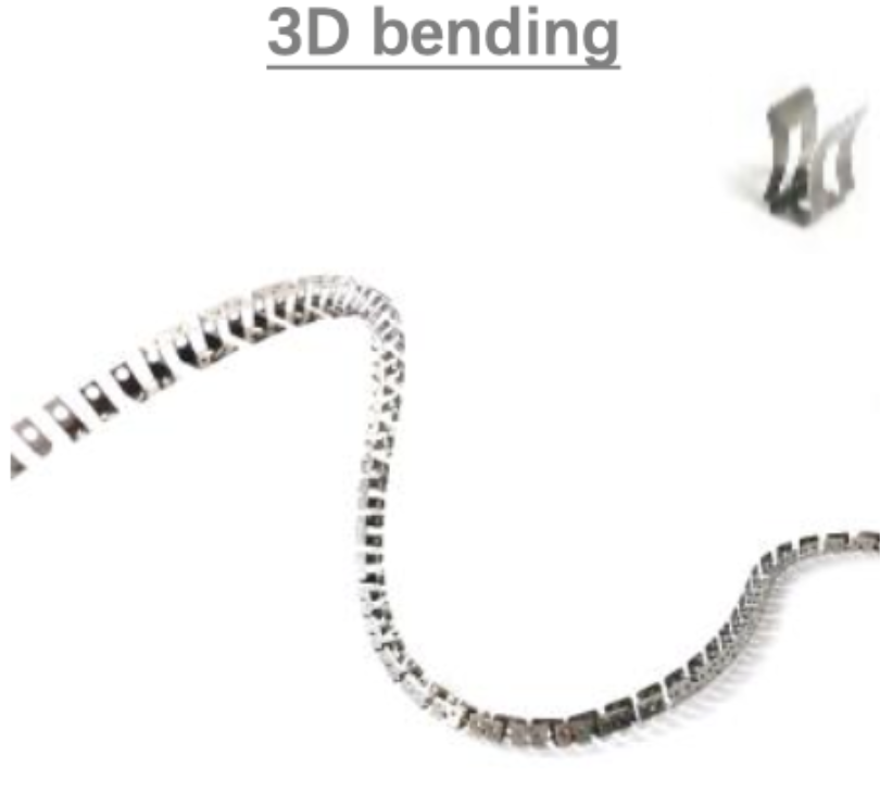 [NP-NA-HBBCUABK]IP67, Bending profile, 3D bending, Stainless steel Profile, Stainless steel finish, With spring leaf, 1000 | 2000mm, for NS 3D bending flat15x15