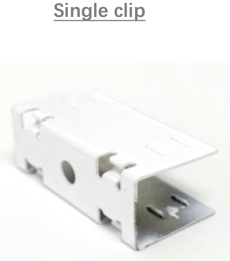 [NP-NA-HCACU0BB]IP67, Fixed single clip, Linear, Stainless steel Profile, Stainless steel finish, 20mm, for NS Horizontal bending flat 06x12