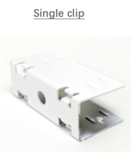 [NP-NA-HCACU0BD]IP67, Fixed single clip, Linear, Stainless steel Profile, Stainless steel finish, 30mm, for NS Horizontal bending flat 10x20