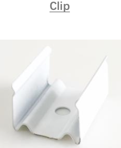 [NP-NA-HCACU0BQ]IP67, Fixed single clip, Linear, Stainless steel Profile, Stainless steel finish, 20mm, for NS Vertical flat bending 15x15