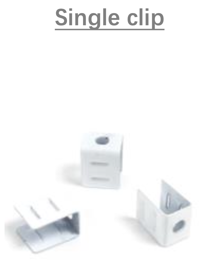 [NP-NA-HCACU0BA]IP67, Fixed single clip, Linear, Stainless steel Profile, Stainless steel finish, 7mm, for NS Horizontal bending flat 05x10